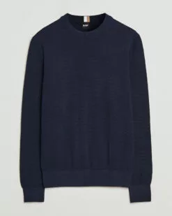 Ecaio Knitted Structured Sweater Dark Blue S