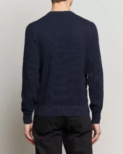 Ecaio Knitted Structured Sweater Dark Blue S -Boss Butikk 22244611r 4