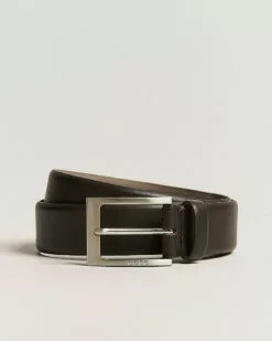 Barnabie Leather Belt 3,5 Cm Dark Brown 85