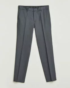 Genius Slim Fit Wool Trousers Dark Grey 46