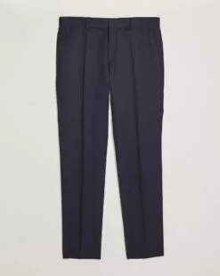 Genius Slim Fit Wool Trousers Dark Blue 46