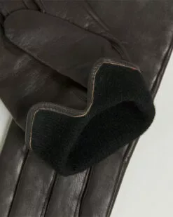 Hainz Leather Gloves Medium Brown 8,5 -Boss Butikk 23250611r 3