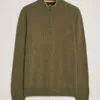 Barlo Lambswool Half Zip Open Green S