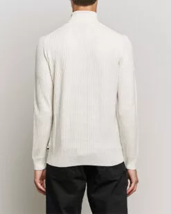 Lanerio Chunky Structured Polo Open White M -Boss Butikk 23254411r 4