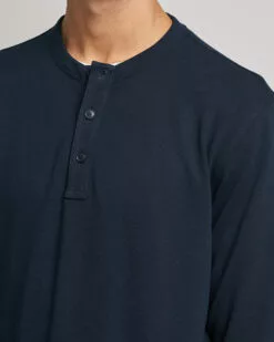 BOSS ORANGE Teetwill Henley Dark Blue S -Boss Butikk 23267211r 5