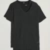 2-Pack V-Neck Slim Fit T-Shirt Black S