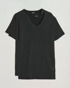 2-Pack V-Neck Slim Fit T-Shirt Black S