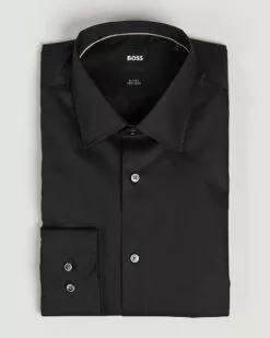 Hank Slim Fit Shirt Black 39 - M