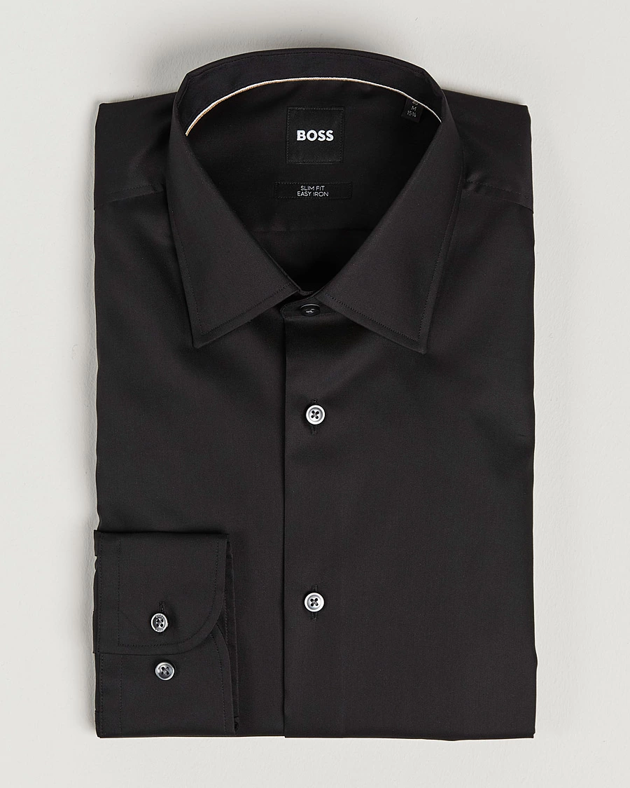 Hank Slim Fit Shirt Black 39 - M 1 Hank Slim Fit Shirt Black 39 - M