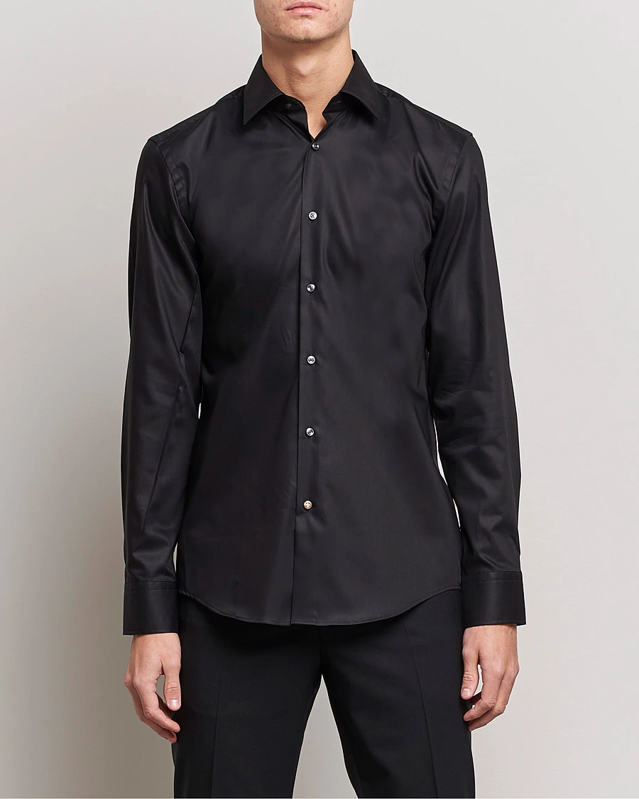 Hank Slim Fit Shirt Black 39 - M 3 Hank Slim Fit Shirt Black 39 - M - Bilde 3