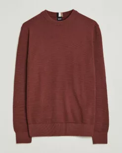 Ecaio Knitted Structured Sweater Medium Brown S