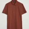 Pitton Waffle Polo Medium Brown S
