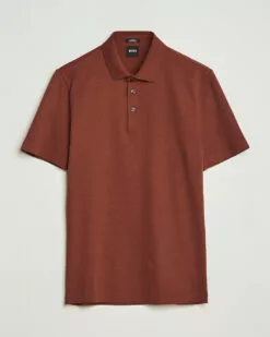 Pitton Waffle Polo Medium Brown S