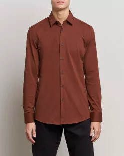 Hank 4-Way Stretch Shirt Medium Brown 38 - S -Boss Butikk 23925111r 3