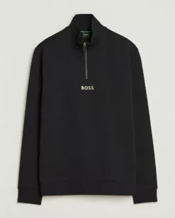 Boss Green Center Logo Half Zip Black S