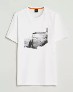 BOSS ORANGE Teglow Photoprint Crew Neck T-Shirt White S
