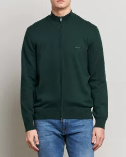 Palano Knitted Full-Zip Open Green S -Boss Butikk 24041311r 3