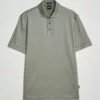 Press Cotton/Lyocell Polo Open Green S