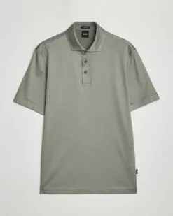 Press Cotton/Lyocell Polo Open Green S