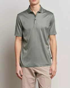 Press Cotton/Lyocell Polo Open Green S -Boss Butikk 24042111r 3