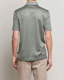 Press Cotton/Lyocell Polo Open Green S -Boss Butikk 24042111r 4