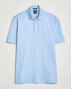Press Cotton/Lyocell Polo Open Blue S