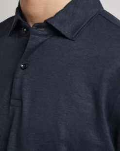 Press Linen Polo Dark Blue S -Boss Butikk 24042411r 5