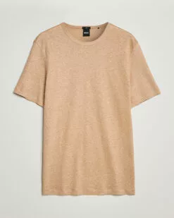 Tiburt Linen Crew Neck T-Shirt Medium Beige S