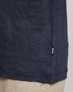 Tiburt Linen Crew Neck T-Shirt Dark Blue S 9 Tiburt Linen Crew Neck T-Shirt Dark Blue S -Boss Butikk 24043311r 5