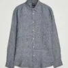 Liam Linen Shirt Dark Blue S