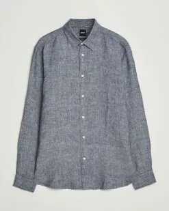 Liam Linen Shirt Dark Blue S