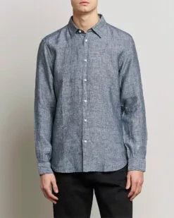 Liam Linen Shirt Dark Blue S -Boss Butikk 24044111r 3