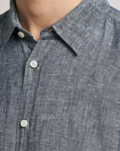 Liam Linen Shirt Dark Blue S -Boss Butikk 24044111r 5