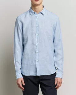 Liam Linen Shirt Open Blue M -Boss Butikk 24044211r 3