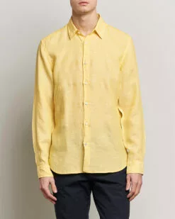 Liam Linen Shirt Bright Yellow S -Boss Butikk 24044311r 3