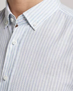 Hal Cotton/Linen Striped Shirt Pastel Blue 41 - L -Boss Butikk 24044611r 5