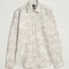 Hal Cotton/Linen Flower Shirt Light Beige 38 - S