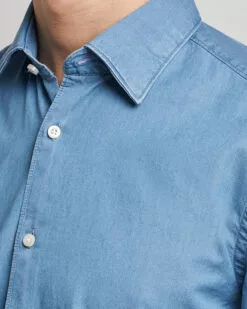Hal Slim Fit Denim Shirt Open Blue 40 - M -Boss Butikk 24045111r 5