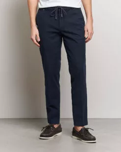 Kane Cotton/Linen Drawstring Trousers Dark Blue 50 -Boss Butikk 24046311r 3