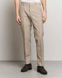 Genius Wool/Cotton Pleated Trousers Light Beige 50 -Boss Butikk 24048811r 3