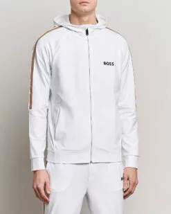 Boss Green Sicon Performance Full-Zip Hoodie White S -Boss Butikk 24054111r 3