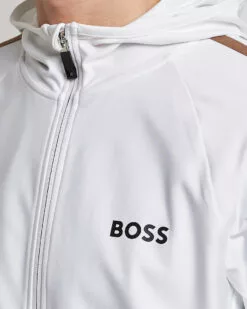 Boss Green Sicon Performance Full-Zip Hoodie White S -Boss Butikk 24054111r 5