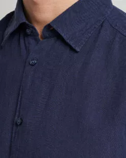 BOSS ORANGE Rash Linen Short Sleeve Shirt Navy S -Boss Butikk 24059311r 5