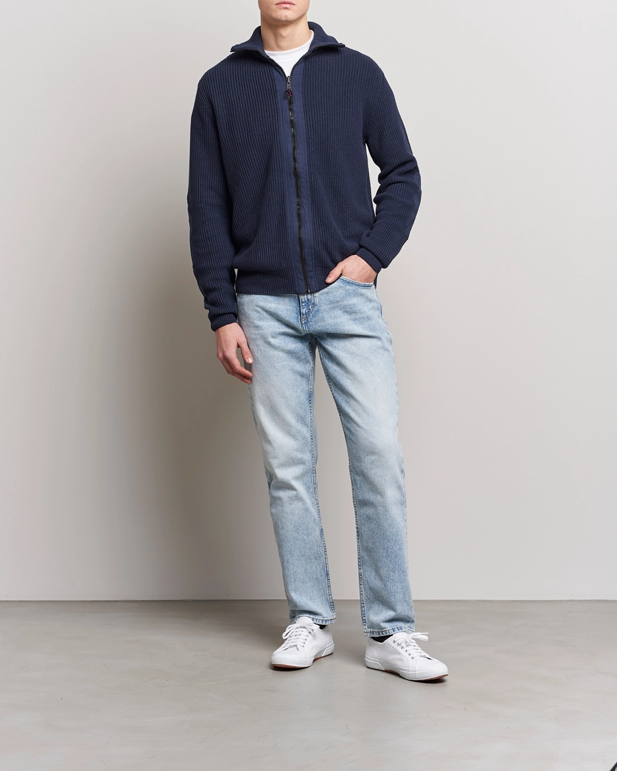 BOSS ORANGE Abinero Knitted Full-Zip Dark Blue S 2 BOSS ORANGE Abinero Knitted Full-Zip Dark Blue S - Bilde 2