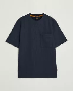 BOSS ORANGE Tempesto Knitted Crew Neck T-Shirt Dark Blue S