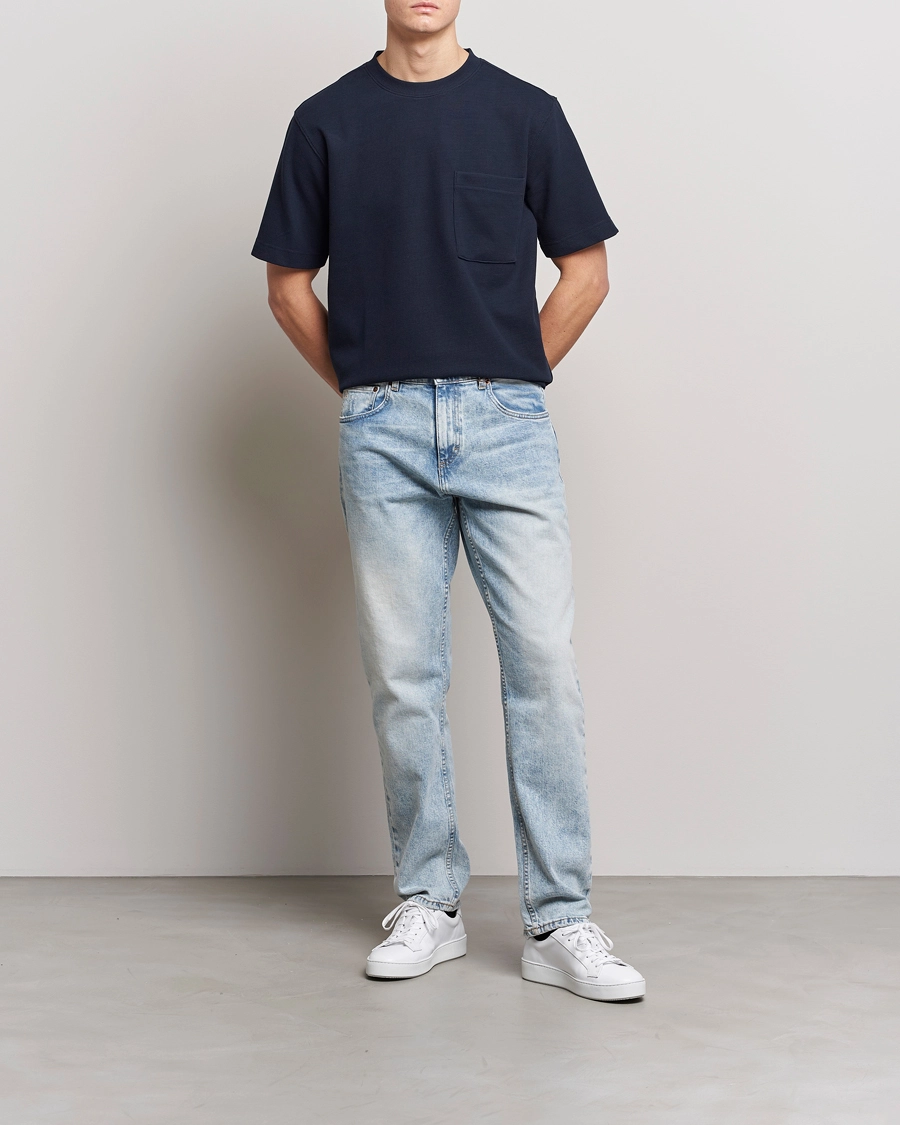 BOSS ORANGE Tempesto Knitted Crew Neck T-Shirt Dark Blue S 2 BOSS ORANGE Tempesto Knitted Crew Neck T-Shirt Dark Blue S - Bilde 2