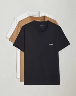 3-Pack Crew Neck T-Shirt Beige/White/Black M
