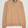 BOSS BLACK Botto Wool Knitted Crew Neck Sweater Medium Beige S