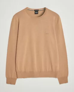 BOSS BLACK Botto Wool Knitted Crew Neck Sweater Medium Beige S