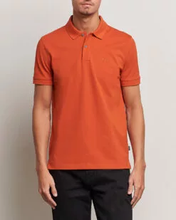 BOSS BLACK Pallas Polo Dark Orange S -Boss Butikk 25073411r 3